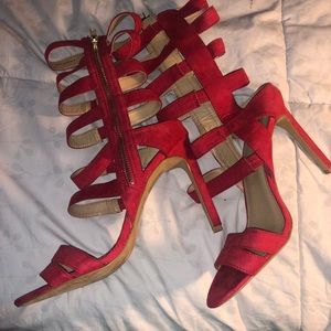 NEW JUST FAB RED heels size 8